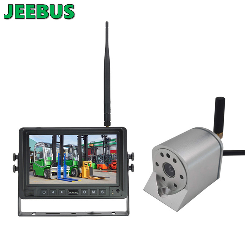 Sistem de monitorizare DVR HD de 7 inchi, impermeabil, cu cameră wireless, impermeabil pentru camioane cu stivuitor