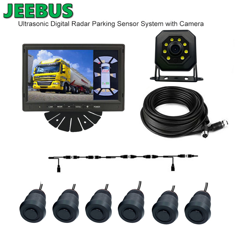 Sistemul de monitorizare a senzorilor de parcare cu radar digital cu sens invers pentru autocarul