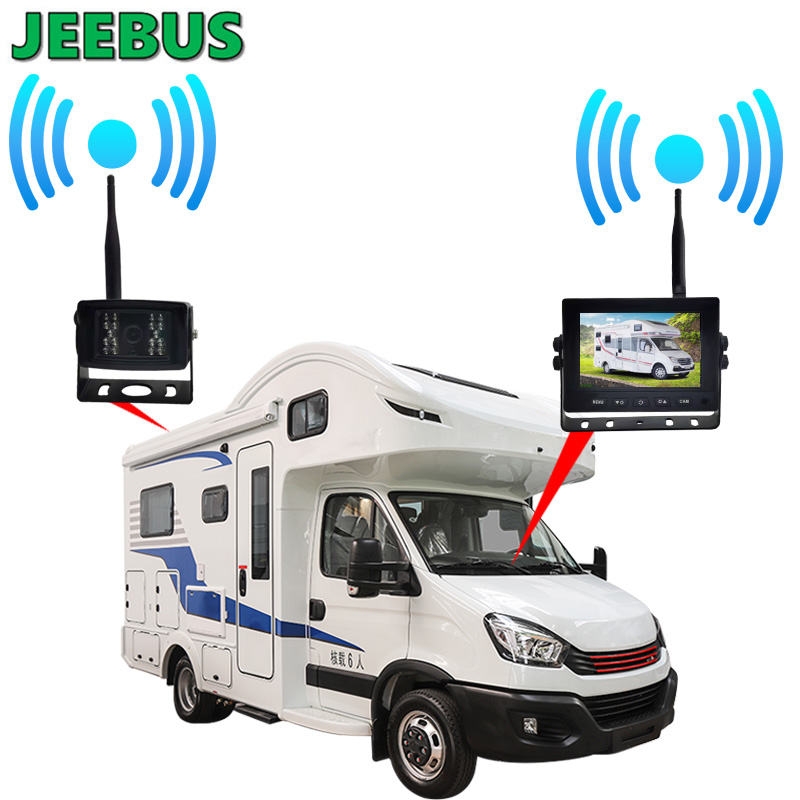 Aparat de fotografiat wireless wireless de rezervă inversat automat cu sistem de parcare cu monitor de 5 inch pentru vehicul RV